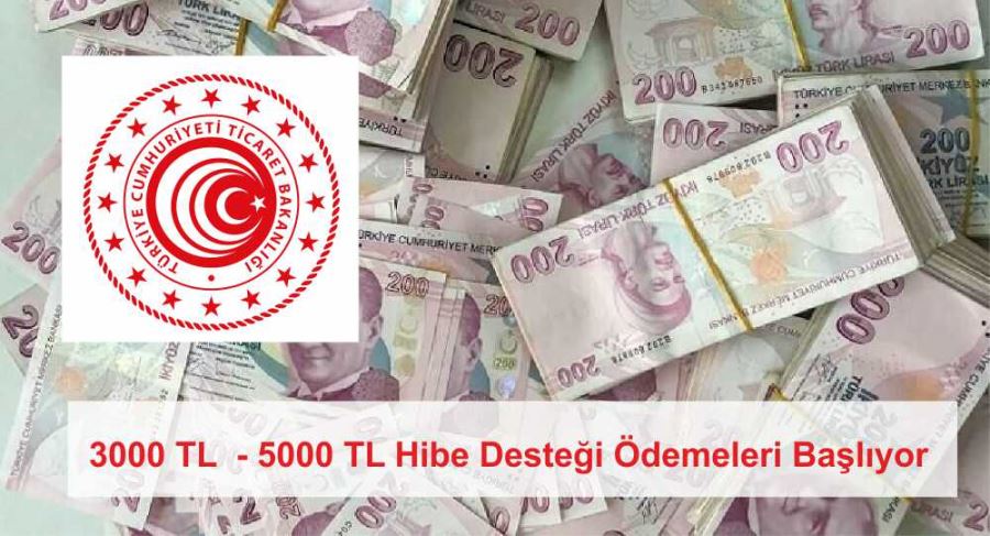 3000 TL - 5000 TL Hibe Desteği Ödemeleri Başlıyor