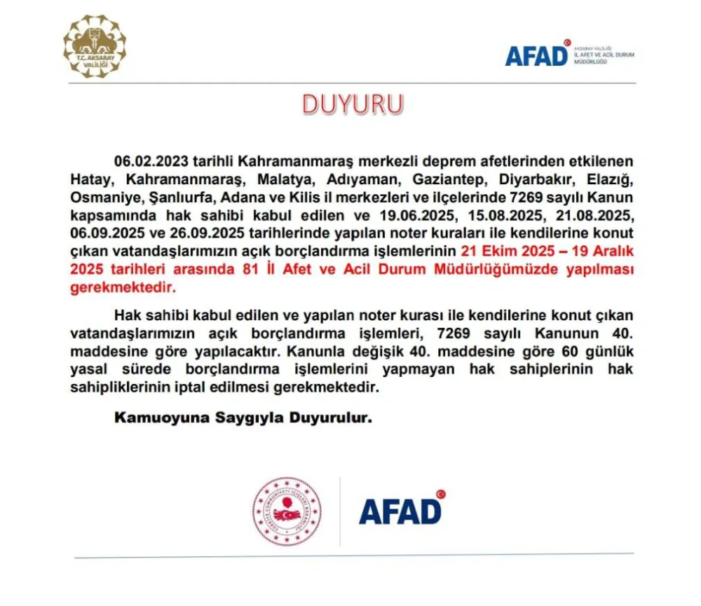 HAK SAHİBİ DEPREMZELERE KONUT 