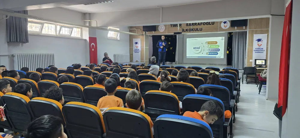 Timur Sarrafoğlu İlkokulu’nda Afet Farkındalık Eğitimi