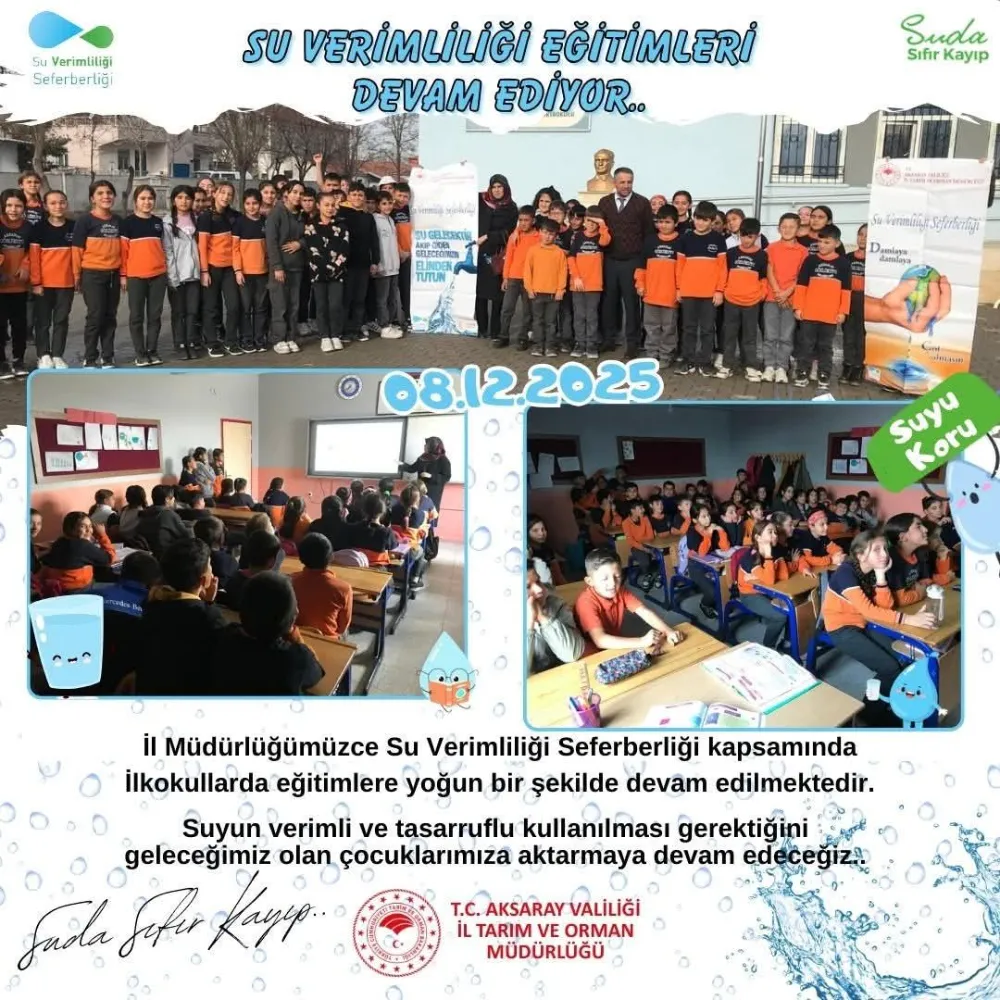 Öğrencilere su verimliliği eğitimi verildi