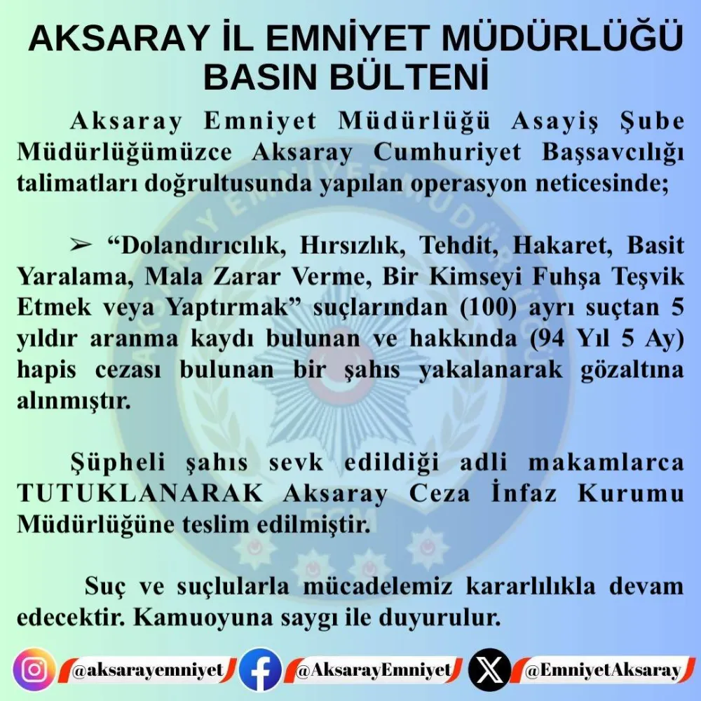 Aksaray Emniyet Müdürlüğü