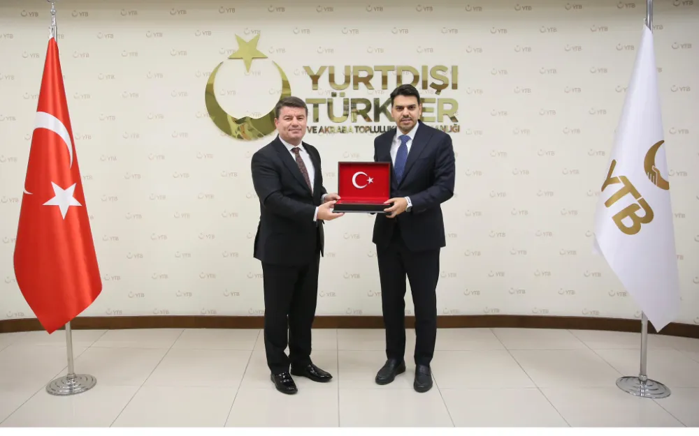 BAŞKAN DİNÇER, YURTDIŞI TÜRKLER VE AKRABA TOPLULUKLARI BAŞKANI ABDULLAH EREN’İ ZİYARET ETTİ