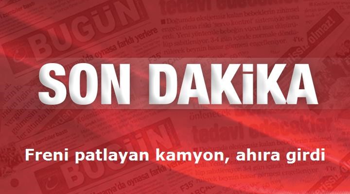 Aksaray Ortaköy İlçesinde Freni Patlayan Kamyon